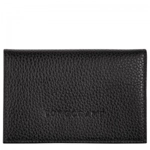 Black Longchamp Le Foulonné Men's Cardholders | 70485-JSGU