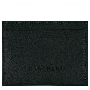 Black Longchamp Le Foulonné Men's Cardholders | 58094-JKNU