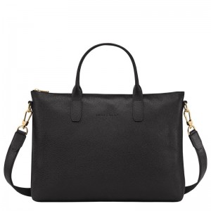 Black Longchamp Le Foulonné S Women's Briefcase | 21603-XEKJ