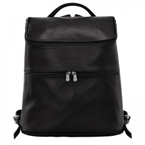 Black Longchamp Le Foulonné Women's Backpacks | 03918-YURP