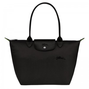 Black Longchamp Le Pliage Green M Women's Tote Bag | 90584-IFOE