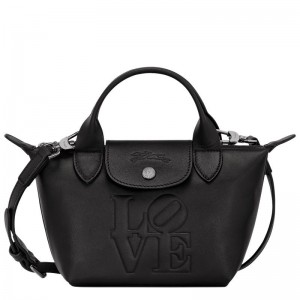 Black Longchamp x Robert Indiana XS Men's Handbags | 16953-WJSC