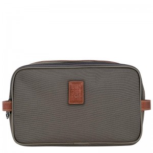 Brown Longchamp Boxford Men's Toiletry Bags | 97312-IAYR