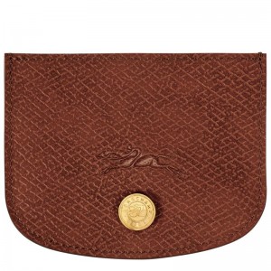 Brown Longchamp Épure Women's Cardholders | 41702-PLFG