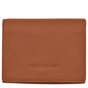 Caramel Brown Longchamp Le Foulonné Men's Wallets | 70186-CPJM