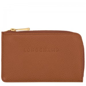 Caramel Brown Longchamp Le Foulonné Men's Cardholders | 10297-NPMD