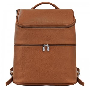 Caramel Brown Longchamp Le Foulonné Men's Backpacks | 09542-IZNP