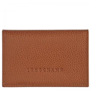 Caramel Brown Longchamp Le Foulonné Women's Cardholders | 87461-SNAV