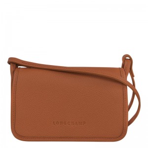 Caramel Brown Longchamp Le Foulonné XS Women's Clutch Purse | 46390-DNFG