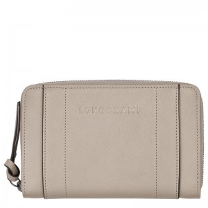 Clay Grey Longchamp 3D Women's Wallets | 36270-IJAD