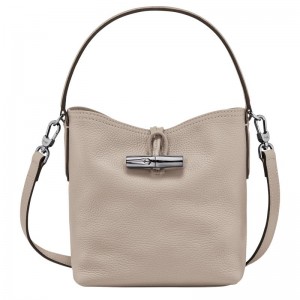 Clay Grey Longchamp Roseau Essential XS Women's Bucket Bag | 71094-XZRY