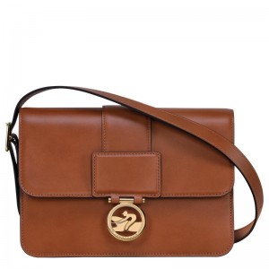 Cognac Brown Longchamp Box-Trot M Women's Crossbody Bags | 85346-OWKT