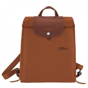 Cognac Brown Longchamp Le Pliage Green M Men's Backpacks | 59074-ZDYL