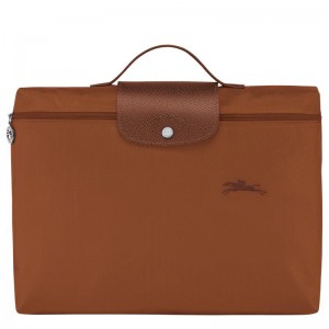 Cognac Brown Longchamp Le Pliage Green S Men's Briefcase | 78563-AYEU