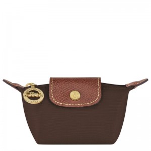 Ebony Brown Longchamp Le Pliage Original Women's Coin Purses | 63841-NMBK