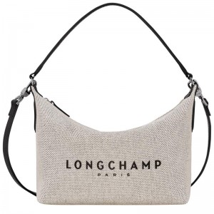 Ecru White Longchamp Essential S Women's Crossbody Bags | 03259-WDVQ