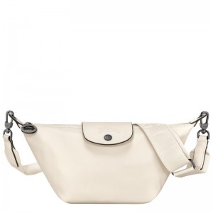 Ecru White Longchamp Le Pliage Xtra XS Women's Crossbody Bags | 58607-SZLM