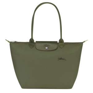 Forest Green Longchamp Le Pliage Green L Women's Tote Bag | 02376-ECOS