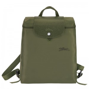 Forest Green Longchamp Le Pliage Green M Women's Backpacks | 04169-CUWT