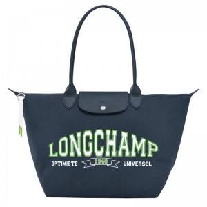 Navy Longchamp Le Pliage Collection L Women's Tote Bag | 02471-EYTD