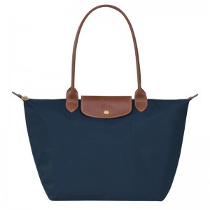 Navy Longchamp Le Pliage Original L Women's Tote Bag | 60732-JTKA