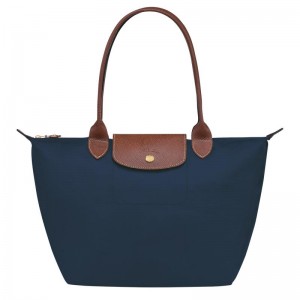 Navy Longchamp Le Pliage Original M Women's Tote Bag | 01952-HXIR