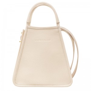 Paper White Longchamp Le Foulonné S Women's Handbags | 12465-KBVL