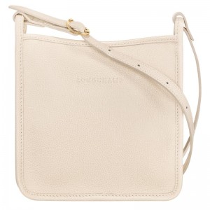 Paper White Longchamp Le Foulonné S Women's Crossbody Bags | 93512-WPBX