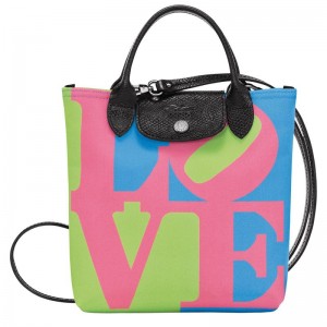 Pink Longchamp x Robert Indiana XS Men's Crossbody Bags | 09342-YKPX