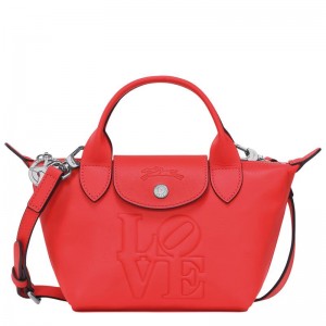 Red Longchamp x Robert Indiana XS Women's Handbags | 95432-AUIK