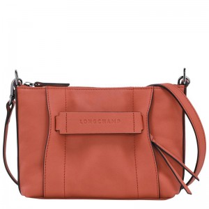 Sienna Red Longchamp 3D S Women's Crossbody Bags | 18647-LBRM