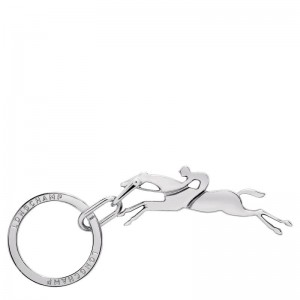 Silver Longchamp Cavalier Men's Key Rings | 34169-VNKS