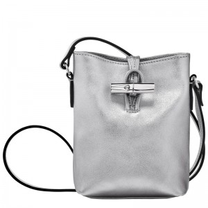 Silver Longchamp Roseau XS Women's Crossbody Bags | 15976-EJBQ