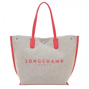 Strawberry Red Longchamp Essential L Women's Tote Bag | 45689-EWPY