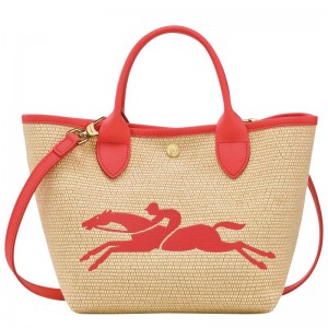 Strawberry Red Longchamp Le Panier Pliage S Women's Basket Bag | 58679-VQBK