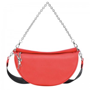 Strawberry Red Longchamp Smile S Women's Crossbody Bags | 12489-NXHJ