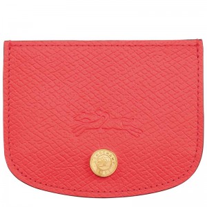 Strawberry Red Longchamp Épure Men's Cardholders | 02976-PESN