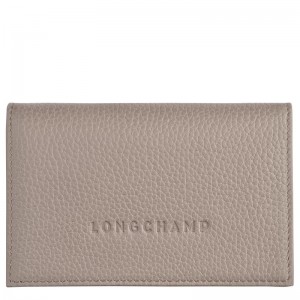 Turtledove Grey Longchamp Le Foulonné Men's Cardholders | 19234-OQLA