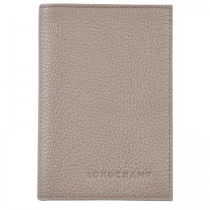 Turtledove Grey Longchamp Le Foulonné Passport cover Women's Passport Bag | 86137-ZJUR