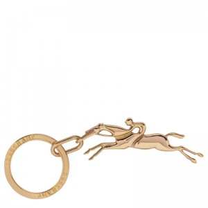 Very pale gold Longchamp Cavalier Women's Key Rings | 98015-JFSG