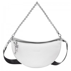 White Longchamp Smile S Women's Crossbody Bags | 07962-RIQU