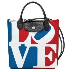 White Longchamp x Robert Indiana XS Women's Crossbody Bags | 59802-WUKI