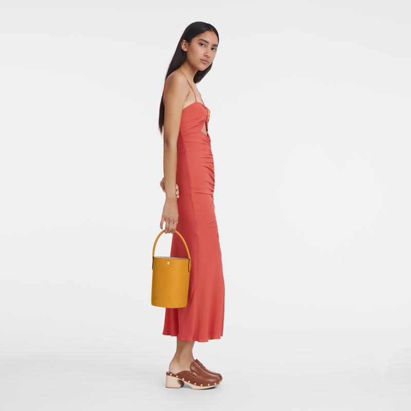 Apricot Orange Longchamp Épure S Women's Bucket Bag | 73204-FJTQ