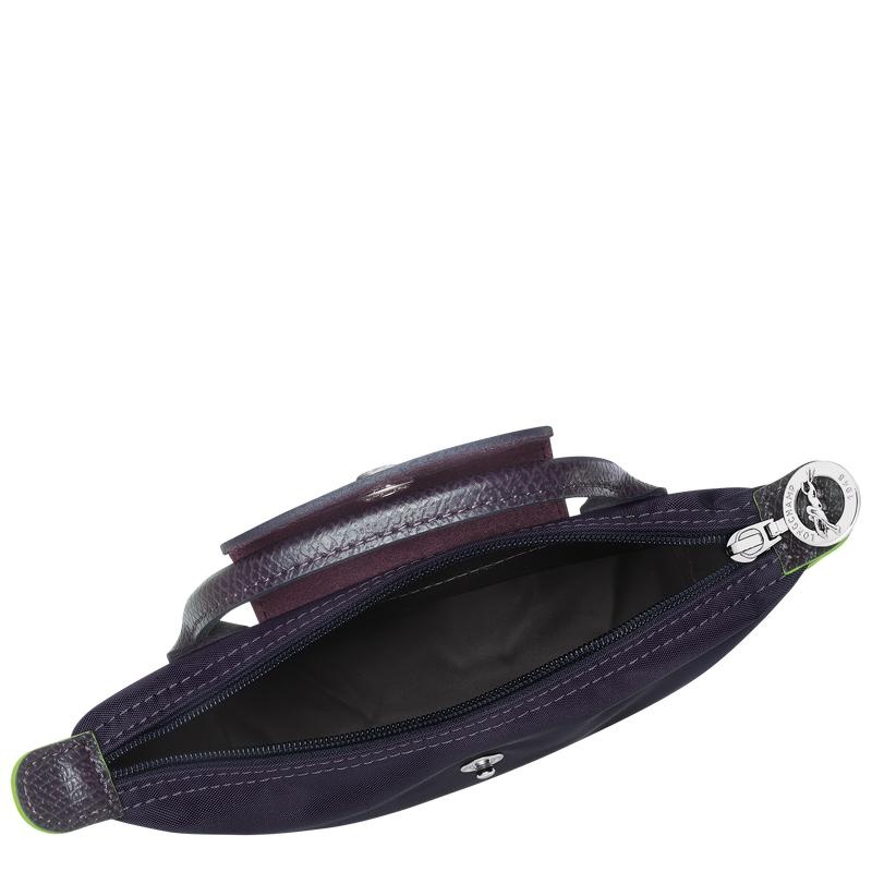 Bilberry Purple Longchamp Le Pliage Green with handle Women's Pouches | 98561-VANP