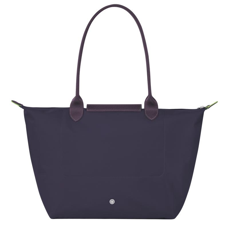 Bilberry Purple Longchamp Le Pliage Green L Women's Tote Bag | 81274-GIDQ