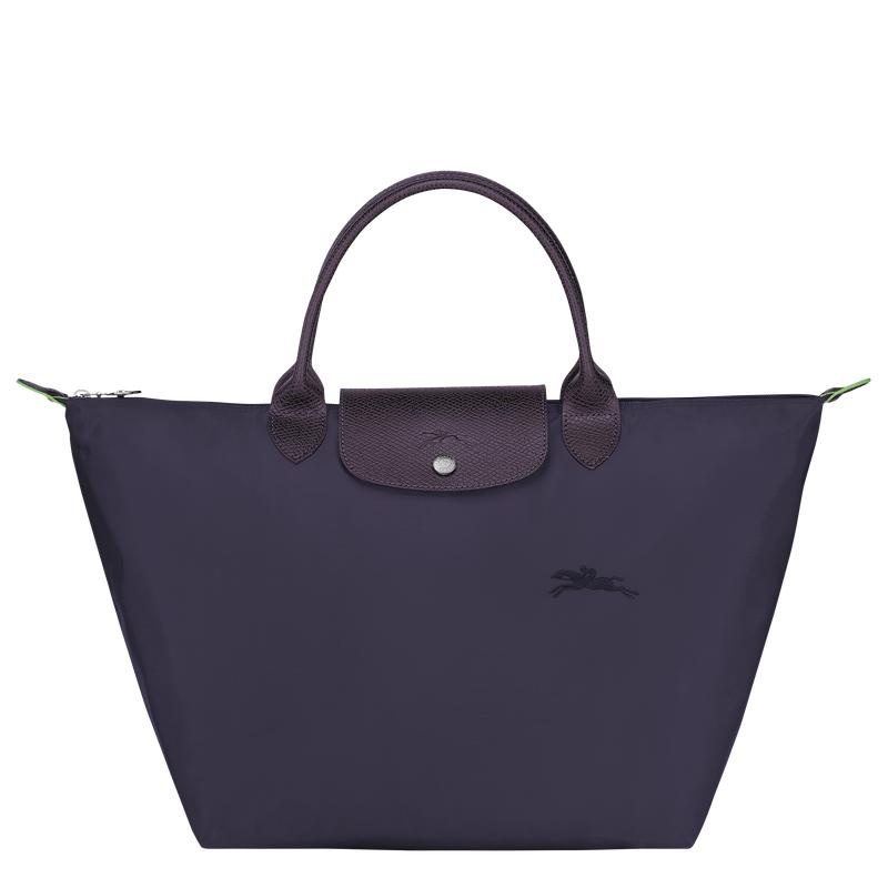 Bilberry Purple Longchamp Le Pliage Green M Women\'s Handbags | 67418-LIOR