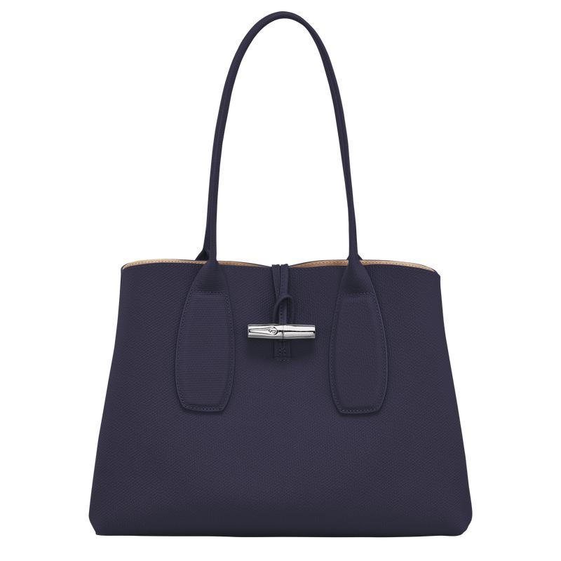 Bilberry Purple Longchamp Roseau L Women\'s Tote Bag | 19286-EWPN