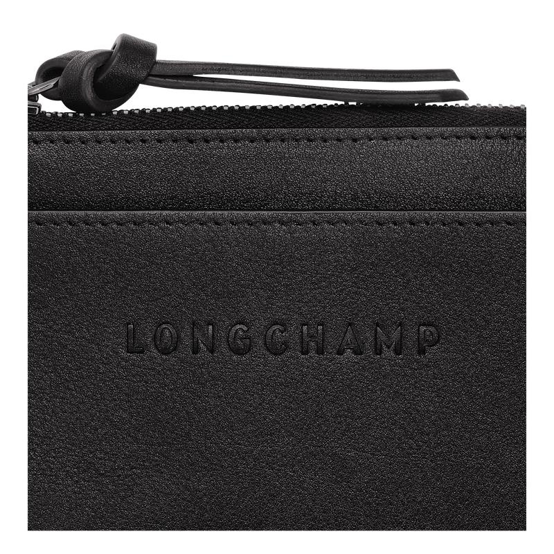 Black Longchamp 3D Men's Cardholders | 62479-CGBU