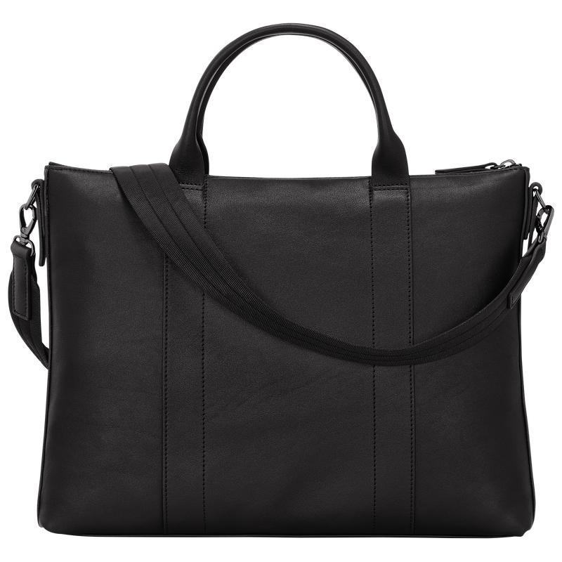 Black Longchamp 3D Women's Briefcase | 10756-WMEA