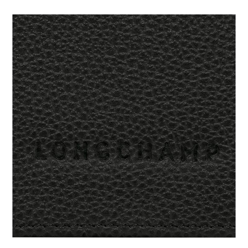 Black Longchamp Le Foulonné Continental Women's Wallets | 87149-VKDL